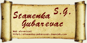 Stamenka Gubarevac vizit kartica
